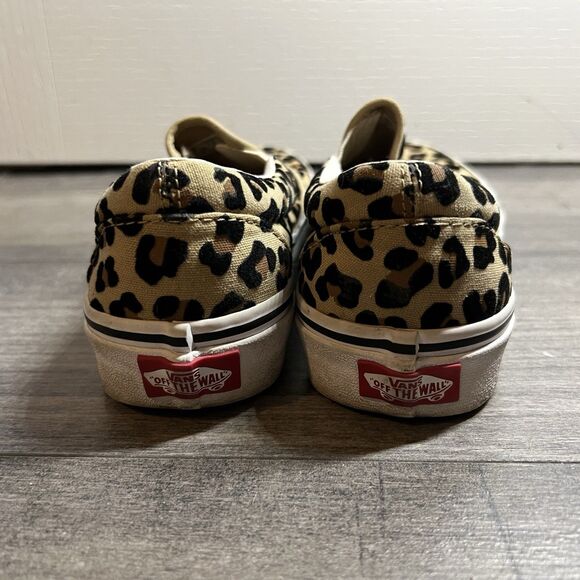 Vans Classic Slip On Cheetah Print Canvas Skate Shoes Women's Size 6.5 Men's 5 - Picture 5 of 9